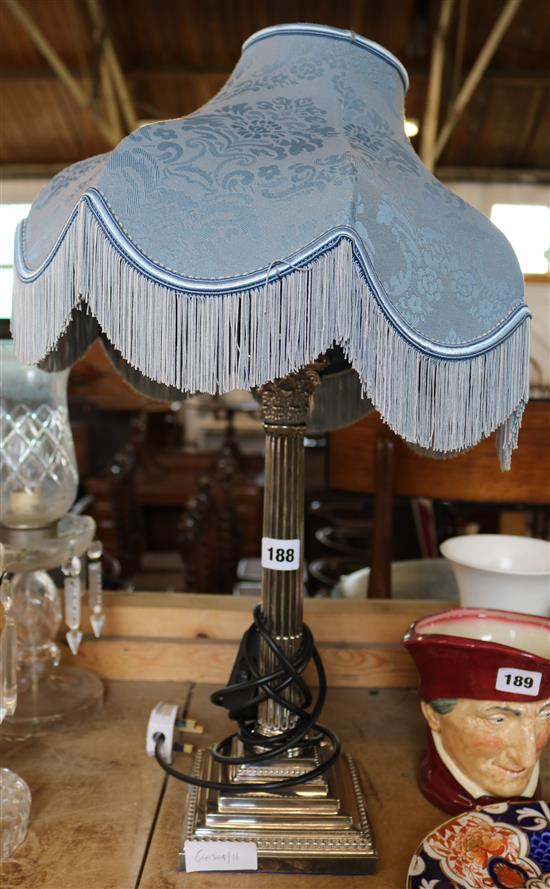 Silver plated lamp